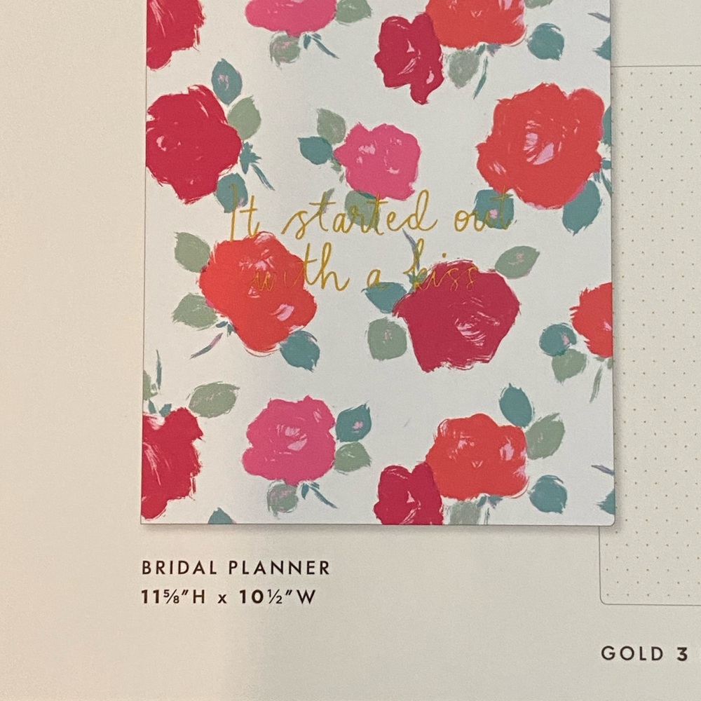 NIB Kate Spade Bridal Planner “Brushy Rose” - Picture 7 of 8